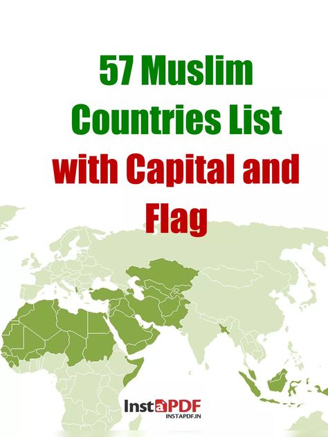 Country Name List, Country List, Islamic Countries, Countries And Flags, Muslim Countries, Arabic Lessons, List Of Countries, Country Names, Name List