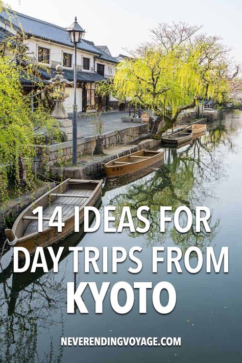 Discover our guide to the best day trips from Kyoto, from peaceful mountain hikes, to vibrant cities, to UNESCO World Heritage sites. Includes tips on how to get around, where to stay and a handy map and so much more. #kyoto #japan 3 Days Kyoto Itinerary, Kyoto Itinerary 3 Days, Kyoto Day Trip, Day Trips From Kyoto, Kyoto Tourist Map, Kyoto Travel Guide, Kamo River Kyoto Japan, Hiroshima Peace Memorial, Japan Train