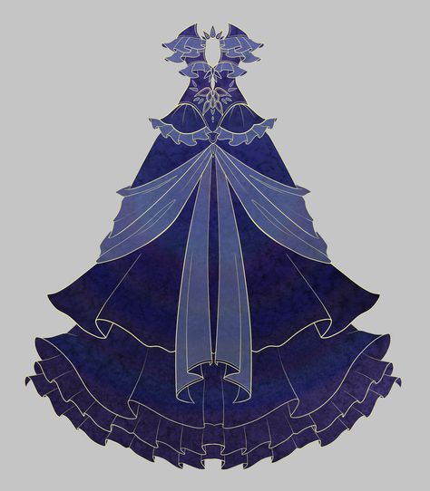 Blue Dress Adopt Auction CLOSED by uwwa on DeviantArt Cartoon Outfits, Dress Drawing, Anime Dress, Dress Sketches, Drawing Clothes, Fantasy Clothing, Anime Outfits, Fantasy Fashion, Character Outfits