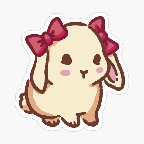 stickers, cute bunny, coquette aesthetic, rabbit, cute animals stickers, kawaii sticker Coquette Bunny, Sticker Random, Ios Emoji, Adorable Stickers, Homemade Stickers, Bond Paper Design, Sticker Design Inspiration, Easter Stickers, Tumblr Stickers