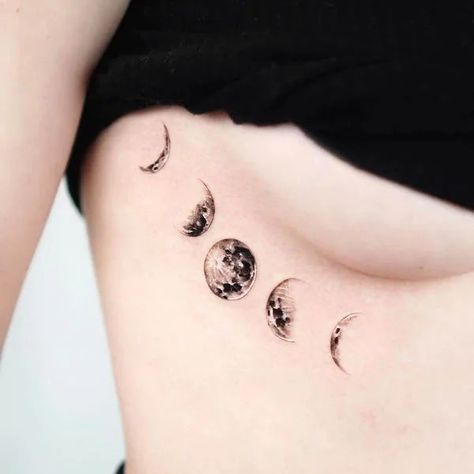 Celestial Underboob Tattoo, Spooky Underboob Tattoo, Underboob Moth Tattoo, Moon Tattoo Ribs, Tattoo Ideas Female Breast, Sternum Moon Tattoo, Witchy Underboob Tattoo, Moon Underboob Tattoo, Moth Underboob Tattoo