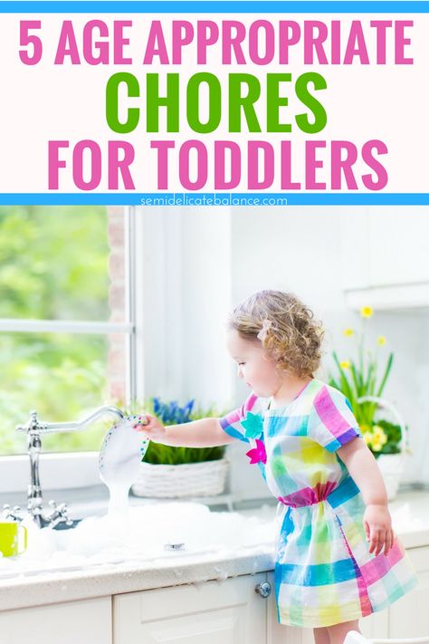 5 Age Appropriate Chores Even your Toddler Can Do #toddler #parenting #momlife #chores Chores For Toddlers, Chore Chart For Toddlers, Age Appropriate Chores For Kids, Toddler Chores, Age Appropriate Chores, Discipline Kids, Parenting Toddlers, Peaceful Parenting, Chores For Kids