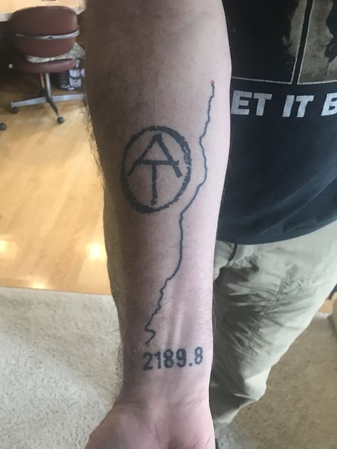 Appalachian Trail Tattoo, Appalachia Tattoo, Appalachian Tattoo, Imaginary Appalachia, Trail Tattoo, Colter Wall, Thru Hike, Better Instagram, Inspired Tattoos