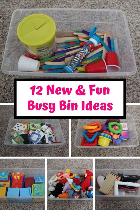 Busy box ideas for my one year old who is almost two.  Lots of ideas for independent play to keep toddlers busy and out of trouble while Mom gets a break! Also called busy bins, quiet boxes, quiet bins.   #busybins #quietboxes #toddlerplay #naptime #quiettime #momneedsarest #momlife Toddler Busy Boxes, Busy Box Ideas, Quiet Time Boxes, Boxes Ideas, Quiet Time Activities, Activity Box, Busy Boxes, Independent Play, Sensory Boxes