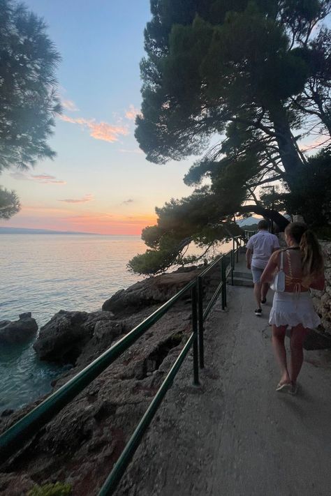 Croatia | Brela | Berulia | Euro summer | European summer | Croatian sunset | Summer aesthetic | Summer vibes | Croatia sunset dinner Balkan Summer, Croatian Summer, Croatia Sunset, Sunset Summer Aesthetic, Aesthetic Summer Vibes, Sunset Dinner, Super Rich Kids, Euro Summer, Sunset Summer