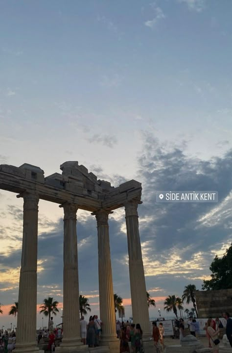 #antikkent#antalya#manavgat#fakestory#side#palmiye Antalya Story Instagram, Antalya Turkey Aesthetic, Antalya Fake Story, Antalya Aesthetic, Side Antalya, Turkish Riviera, Turkey Beach, Turkey Vacation, Turkey Holiday