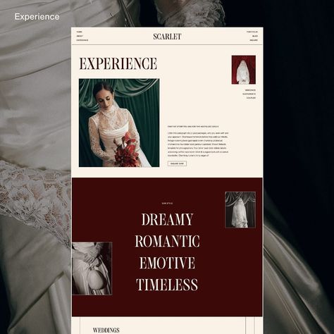 meet the newest Showit website template - Scarlet ♥️ bold & modern template for photographers and online business owners. featuring lots of imagery, the entire website acts as a portfolio to highlight your art and attract your dream clients 💫 all the demo photos are by the amazing @elyselanephotography 🥰 so scarlet, it was maroon 💋 view the whole site at scarlet.soulkynd.com So Scarlet It Was Maroon, Wedding Photography Website, Showit Website Template, Inspiration Board Design, Modern Website Design, Website Design Ideas, Luxury Wedding Photography, Dream Clients, Modern Website