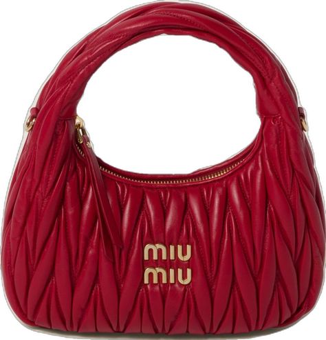 Miu Miu Wander, Mini Hobo Bag, Miu Miu Handbags, Miu Miu Bag, Jewel Necklace, Miu Miu Wallet, Iconic Bags, Leather Hobo Bag, Leather Hobo