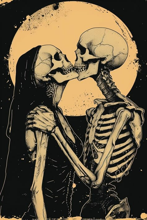 Two Skeletons In Love, Occipital Bone, Sugar Skull Art Drawing, Skeleton Poses, Male Skeleton, Two Skeletons, Female Skeleton, Skeleton Lovers, Skeleton Artwork