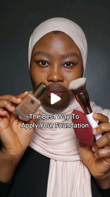 Zainab Iye | Beauty Content Creator | Influencer on Instagram: "How to properly apply your foundation for a flawless finish ✨️ Step By Step Tutorial 

I hope this helps 🫶🏾

.

PRODUCTS USED:
@milkmakeup VEGAN MILK Moisturizer
@lorealusa @lorealparis BRIGHT REVEAL spf50 sunscreen 
@onesize SECURE THE GLOW hydrating primer 
@esteelauderuk @esteelauder DOUBLE WEAR Stay-in-Place Foundation in RICH CARAMEL 
@merakcosmetics setting powder in CURRY 
__________________________

#makeup #foundation #makeupforbeginners #foundationroutine #easymakeup #beginnermakeup #beauty #makeuptips #makeupbase #makeuptutorial #foundationhack #beautytips #makeuphacks #reels #makeuptipsandtricks #doublewear #reelsinstagram #makeupapplication #makeupartist" Steps In Applying Makeup, Easy Eyeshadow Tutorial For Beginners, How To Blend Foundation With Sponge, How To Use Makeup Step By Step, Best Makeup For Maturing Skin, Foundation Tutorials Step By Step, How To Put Foundation On Correctly, How To Apply Liquid Foundation, How To Put On Foundation