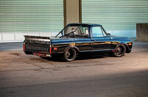 Trent Summers and Jason Brady took this 1970 Chevy C10 and modified and customized it into an autocross truck. Autocross Truck, 1970 Chevy C10, Speed Hunters, Chevy Suv, Drift Truck, 67 72 Chevy Truck, Nascar Trucks, Chevy Stepside, 72 Chevy Truck