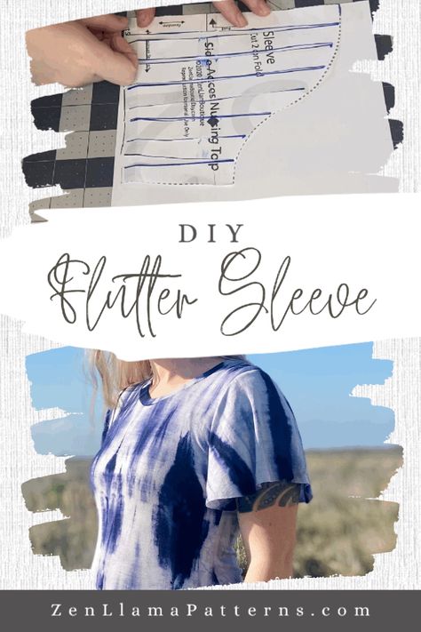 Sewing Pattern tutorial- hack a short sleeve into a flutter sleeve Flutter Sleeve Pattern, Summer Dress Sewing Patterns, Flowy Shorts, Top Sewing Pattern, Pattern Tutorial, Short Sleeve Pattern, Sleeve Pattern, Butterfly Sleeves, Flounce Sleeve