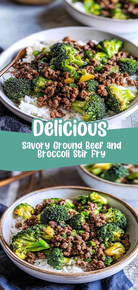 Discover how to make a Healthy Ground Beef and Broccoli dish that’s both nutritious and quick! This recipe features lean ground beef and fresh broccoli cooked together in a savory sauce, making it a perfect weeknight dinner option. In less than 30 minutes, you can serve a protein-rich meal that’s packed with essential nutrients. Pair it with rice or whole grains for a wholesome balance. Ideal for meal prep, this versatile dish will keep your family satisfied and healthy! Broccoli Cooked, Ground Beef And Broccoli, Healthy Ground Beef Recipes, Broccoli Dishes, Healthy Ground Beef, Beef And Broccoli, Hearty Casseroles, Fresh Broccoli, Broccoli Beef