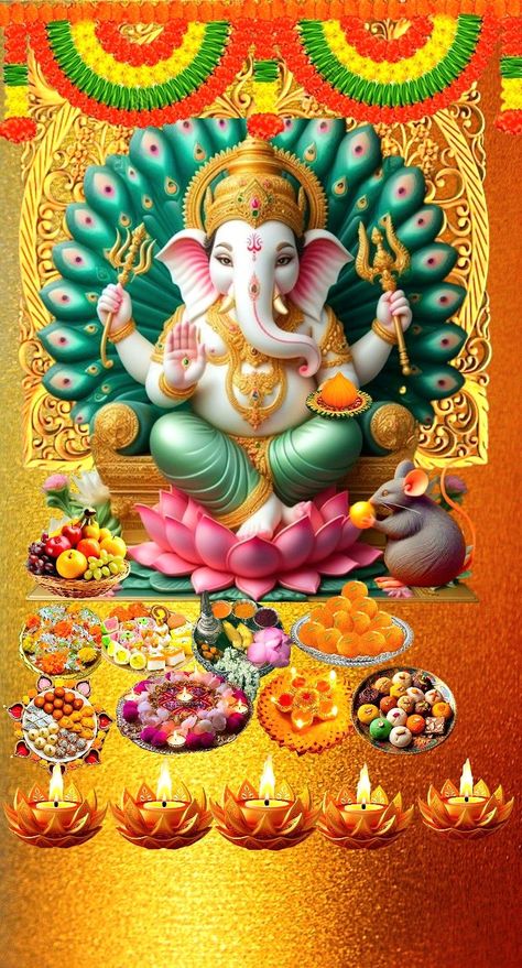 Ganesh Wallpaper, Shree Ganesh, Ganesh Ji, Shri Ganesh, Good Morning Beautiful Quotes, Vedic Art, Morning Beautiful, God Pictures, Hindu God