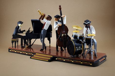 JAZZ QUARTETSpeaking of music therapy, the free-spirited jazz can be medicine for your mind, with benefits from memory improvement to stress ... Jazz Quartet, Jazz Band, Korean Bands, Building Techniques, Improve Memory, Lego Ideas, Music Therapy, Lego Brick, Jazz Music