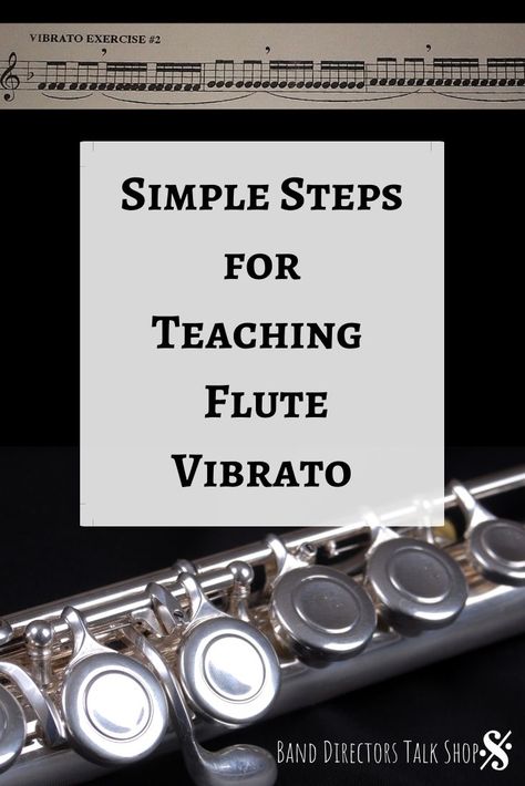 Band directors, do you need help teaching your beginners proper flute vibrato? This article give 6 simple steps to teaching and improving flute vibrato in your band, and lots of tips for better sounds. Flute vibrato is a crucial aspect of beginning band for every flute player, so learn how to teach it right the first time. Click here to check it out! #banddirectorstalkshop #flutevibrato #beginningflute #teachflutevibrato #beginnerband Band Tips, Flute Notes, Flute Lessons, Middle School Band, Instrument Music, Band Teacher, Texas Music, Music Classes, Band Ideas