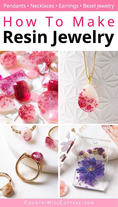 New Years Jewelry Ideas, Resin Jwellary, Epoxy Pendants, Make Resin Jewelry, How To Make Resin Jewelry, Diy Resin Jewelry, Resin Things, Resin Tips, Resin Jewelry Tutorial