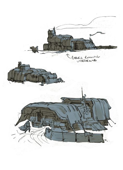 For freelance inquiries, contact Paul Richards at djunderfoot@gmail.com Sci Fi Base, Paul Richards, Scifi Building, Sci Fi Architecture, Environment Props, Building Sketch, Fantasy Rooms, Sci Fi Environment, Concept Art World