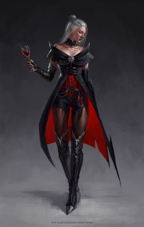 ArtStation - Vampire (study character), Ekaterina Belousova Vampire Female Outfit, Study Character, Circus Characters, Vampire Clothes, Vampire Pictures, Female Vampire, Vampire Girls, Vampire Art, Character Wallpaper