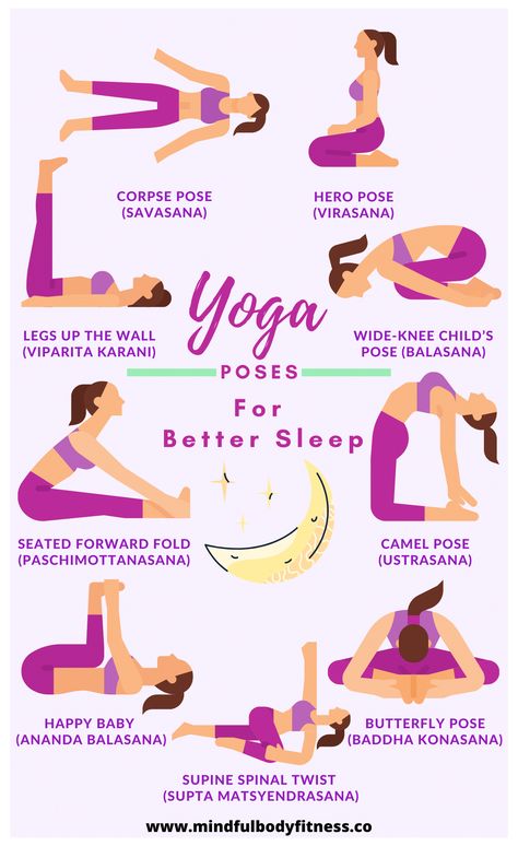 Yoga Poses For Sleep, Ancient Medicine, Night Routines, Yoga Routines, Wall Yoga, Sleeping Tips, Evening Yoga, Healthy Bodies, Best Yoga Poses