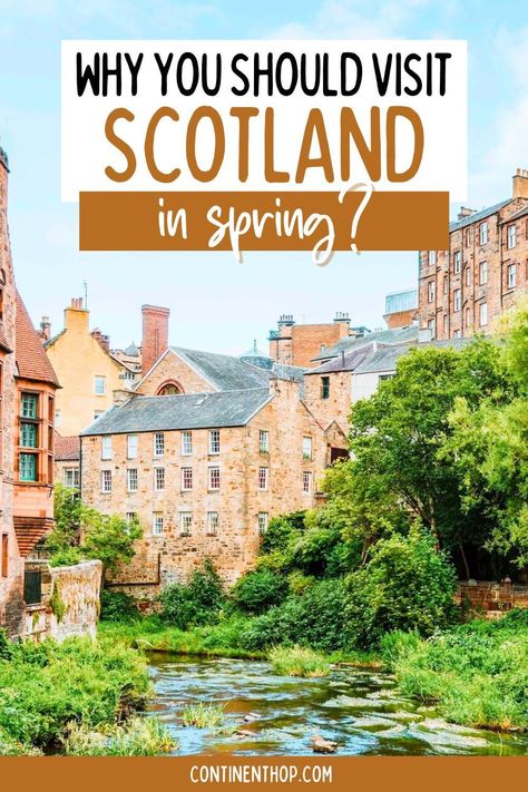 Why You Should Visit Scotland in Spring? | Scotland in Spring can be crisp yet worth visiting. As with anywhere in the UK, weather can be quite unpredictable however, spring in Scotland brings forth a range of new colours and rays of sunshine. It is also cheaper to visit with lesser crowds. This post covers why you should visit Scotland in Spring, average temperatures in spring, top cities to see and what to wear if you visit during this time. Scotland In March, Scotland In May, Spring Scotland, Scotland Travel Guide, Scotland Tours, Uk Weather, Rays Of Sunshine, Scotland Trip, Best Vacation Spots