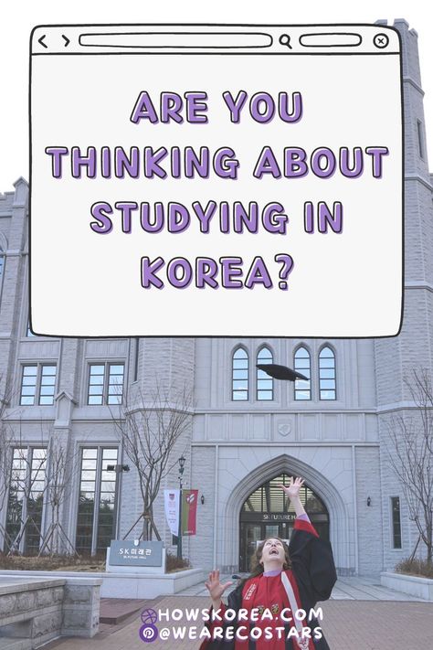 A student wearing a graduation gown and throwing her graduation cap into the air at Korea University. Study In Korea, Korean University, University Students Life, University Guide, Korea University, Student Visa, Best University, College Hacks, Learn Korean