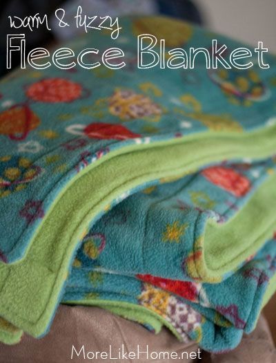 Fleece Blanket Tutorial {MoreLikeHome.net} Fleece Blanket Edging, Fleece Projects, No Sew Fleece Blanket, Sewing Fleece, Blanket Diy, Beginner Sewing Projects Easy, Fleece Blankets, Sewing Projects For Beginners, Sewing Skills