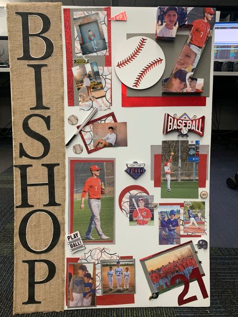 Senior Night Poster Baseball, Senior Baseball Boards, Baseball Senior Night Ideas Poster, Baseball Senior Posters, Senior Baseball Poster Ideas, Baseball Poster Ideas Signs High Schools, Baseball Senior Night Posters, Baseball Posters For Games Diy, Senior Night Baseball Ideas