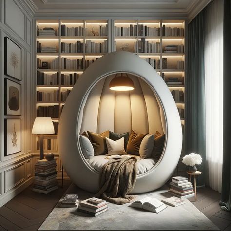 Top 15 Modern Reading Nook Ideas for Adults to Fuel Creativity - DreamyHomeStyle Reading Room Ideas For Adults, Teen Reading Corner, Reading Nooks For Adults, Reading Room Aesthetic, Library Room Cozy, Home Library Design Cozy, Classic Wardrobe Design, Home Library Room, Cozy Library Room