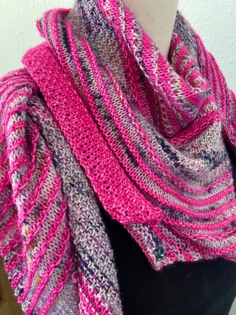 2 skeins of hand dyed yarn fingering weight. #ravelry Rectangle Shawls, Lace Shawl Pattern, Shawl Knitting, Hand Knit Shawl, Lion Brand Wool Ease, Baby Sweater Knitting Pattern, Knit Baby Sweaters, Knitting Kit, Lace Weight Yarn