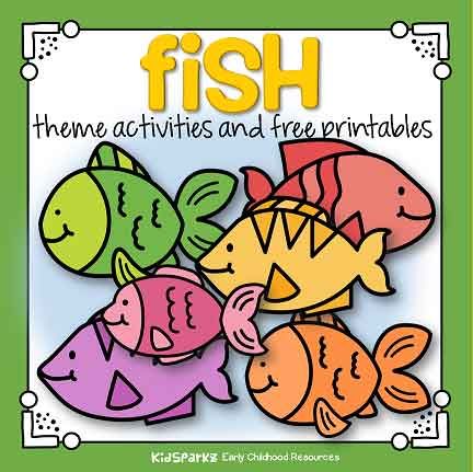 Fish theme activities and printables for preschool and kindergarten - KIDSPARKZ Salmon Room, Fish Kindergarten, Fish Printables, Easter Worksheets, Fish Theme, Fish Activities, Theme Activities, Activities Ideas, One Fish Two Fish