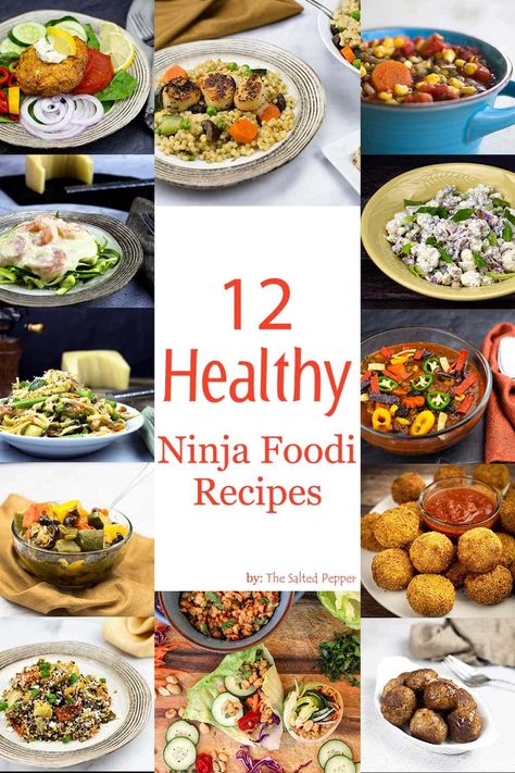 healthy-ninja-foodi-recipes-pin Ninja Foodi Grill Recipes Vegetarian, Ninja Air Foodi Recipes, Ninja Foodie Dehydrator Recipe, Ninja Meals Easy Recipes, Ninja Foodie Vegetarian Recipes, Ninja Foodie 8 In 1 Recipes, Ninja Foodi Recipes Healthy Dinner, Ninja Vegetarian Recipes, Ninja Foodi Tendercrisp Recipes