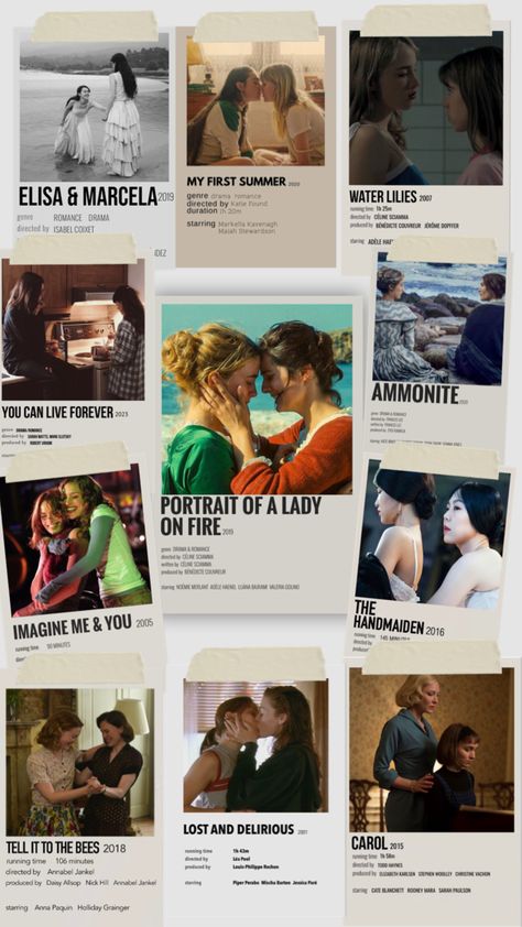 #wlw #movie #carol #myfirstsummer #portaitofladyonfire Gl Movies To Watch, Wlw Movies To Watch, Wlw Art Spicy Love, Wlw Movies, Carol Movie, Movie Recs, Movies To Watch Teenagers, Polaroid Posters, Movies Worth Watching