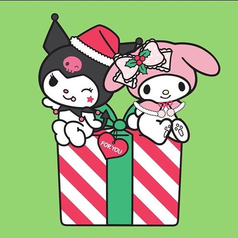 Hello Friends ! Bring your Holiday cheer to our Sanrio store and enjoy a free gift wrapping on any gift with a purchase of $35 or more!… Wallpaper Kuromi, Anime Collage, My Melody Wallpaper, Melody Hello Kitty, Kawaii Christmas, Hello Kitty Characters, Cute Christmas Wallpaper, Hello Kitty Christmas, Sanrio Wallpaper