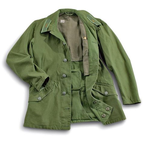 Army Jacket Swedish Military Jacket Utilitarian, Grunge, Army Coat... ($35) ❤ liked on Polyvore featuring outerwear, jackets, army field jacket, army green jacket, green military style jacket, utility jacket and military inspired jacket Long Green Jacket, Army Field Jacket, Vintage Army Jacket, Vintage Military Jacket, Army Green Coat, Army Coat, Military Field Jacket, Grunge Jacket, Swedish Army