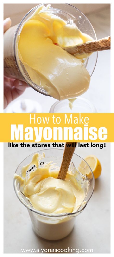 easy homemade mayonnaise recipe whipped in a cup How Do You Make Mayonnaise, How Long Does Homemade Mayo Last, Easy Homemade Mayonnaise, Small Batch Mayonnaise, Copycat Hellman's Mayonnaise, Homemade Mayo Using Hard Boiled Eggs, Diy Kewpie Mayo, Condensed Milk Mayonnaise Recipe, Making Mayonnaise Homemade