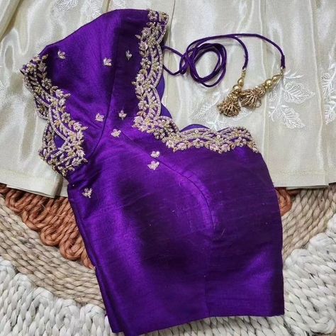 Dm@9640490158 Designer maggam work blouse Fabric: Halfpattu/Rawsilk Dispatch: 3days Price : 2100unstiched .2650 stitched Colours and sizes can be customised accordingly Half Hands Blouse Designs, Blue Colour Blouse Designs, Cut Work Blouse Designs, Cut Work Blouse, Blouse Works, Saree Blouse Styles, Cutwork Blouse, Maggam Work Blouse, Blouses Designs