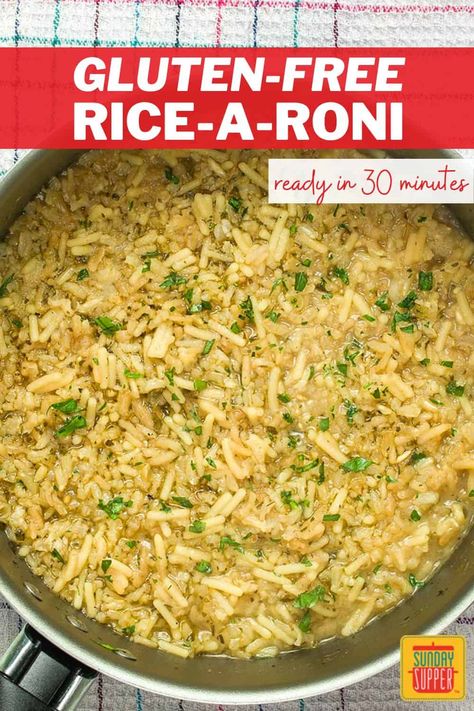 Diy Rice A Roni Recipe, Hamburger Rice A Roni Recipes, Diy Rice A Roni, Gluten Free Rice A Roni Recipe, Gluten Free Rice Dishes, Gluten Free Rice A Roni, Healthy Rice A Roni, Healthy Homemade Rice A Roni, Homemade Rice A Roni