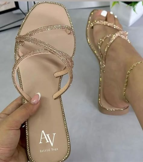 Fancy Sandals, Boots Outfit Ankle, Pretty Sandals, Spring Nail Designs, Cute Shoes Heels, Brighter Days, Open Toe Slippers, Cute Slippers, Elegant Sandals