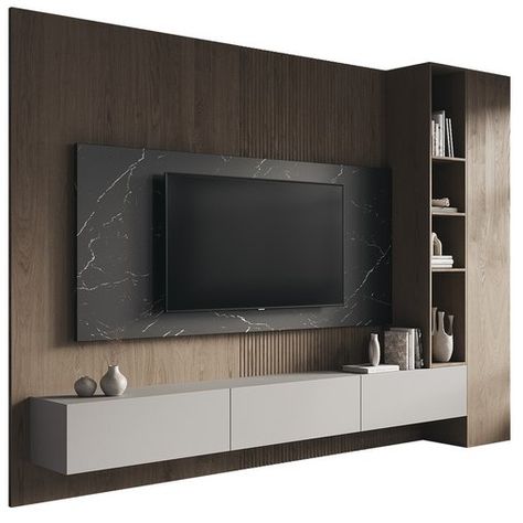 TV wall 73 Modern Tv Wall Units, Kitchen Wall Lights, Tv Room Design, Living Room Design Inspiration, Tv Wall Design, Tv Unit Design, Living Room Design Decor, Sideboard Furniture, Living Room Tv