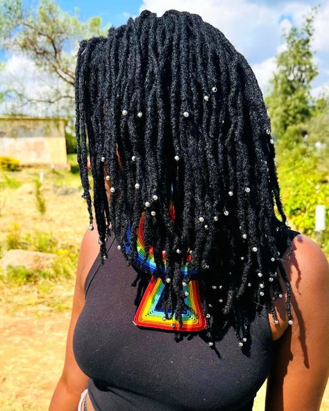 Tumbo cut na waist beads. Send complains to my mother's house 💀 . . . #locjourney #girlswithlocs #shaylocs #waistbeads #explorepageready #locstylesforwomen #naturalhairstyles #teamlocs #loccommunity #naturalylocd #loclife #loclove #locs #locskenya #womenwithlocs #healthyhair #locnation #loclove #locsndreads #locsandmelanin #thelocblock #loctribeke #kenyanlocdcommunity Beaded Locs, Loc With Beads, Loc Accessories Jewelry, Long Locs With Beads, Loc Crystals, Crystal Loc Jewelry, Loc Crystal Jewelry, Sisterlocks, To My Mother