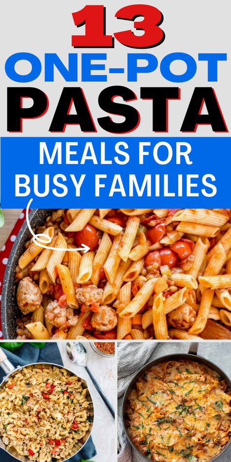 One Pot Dump Meals, Super Easy One Pot Meals, One Pot Stovetop Meals, Spaghetti One Pot Easy Dinners, 1 Pot Pasta Meals, One Pot Pasta Meals Easy, Quick Easy One Pot Meals, Easy One Pot Pasta Lazy Dinner, Best Kid Friendly Dinners