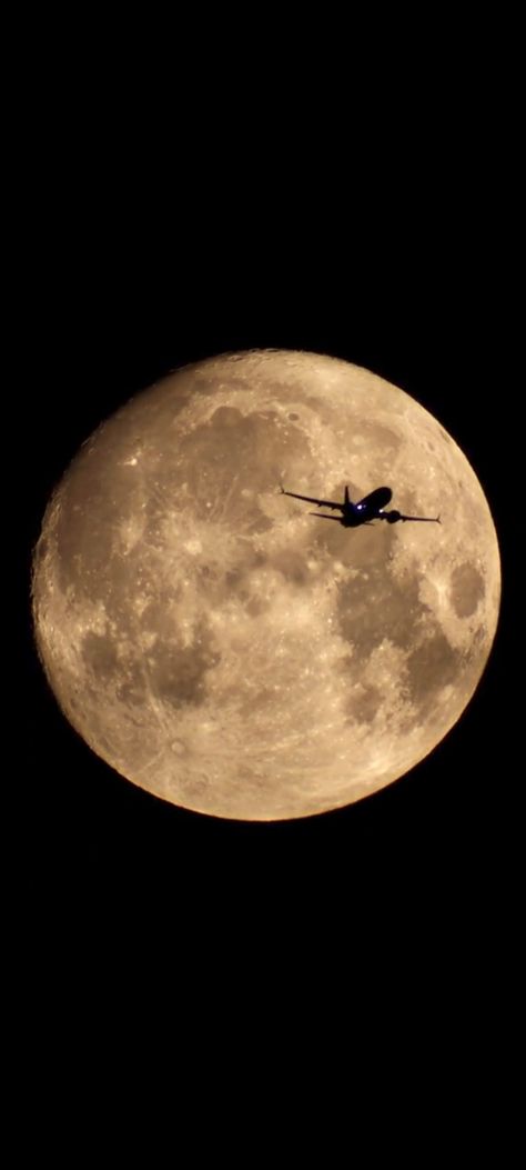 Airplane in front of Moon mobile wallpaper 1080x2400 Dolunay Wallpaper, Airplane And Moon, Globe Wallpaper, Moon Mobile, Plane And Pilot, Airplane Wallpaper, Luna Moon, Happy New Year Images, New Year Images