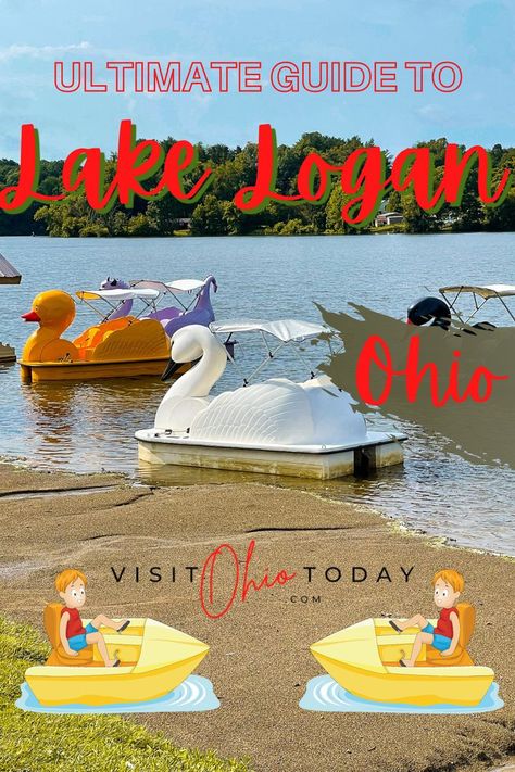 Things To Do In Hocking Hills Ohio, Ohio Adventures, Put In Bay Ohio, Logan Ohio, Indian Lake Ohio, Kellys Island Ohio Lake Erie, Pedal Boats, Camping In Ohio, Cottage Lake