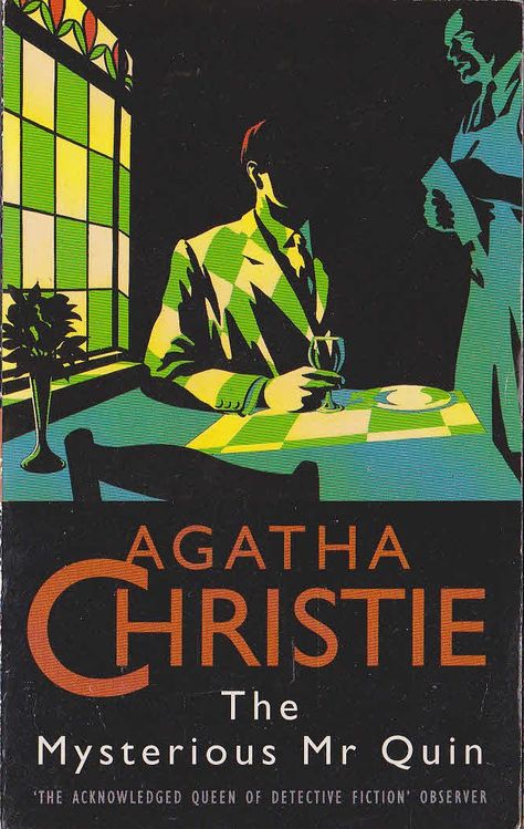 Christie created Harley Quin and Mr. Satterthwaite for her own amusement. So glad she shared... Noir Book Cover, Agatha Christie Book Covers, Mystery Book Cover, Agatha Christie Books, Detective Novels, Detective Fiction, Hercule Poirot, Detective Story, Mystery Novels