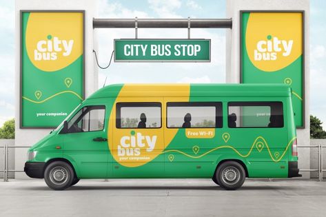 Bus Stop Advertising, Bus Branding, Bus Business, Adwords Banner, Outdoor Advertising Mockup, Bus Design, Bus Wrap, Bus City, Advertising Banner