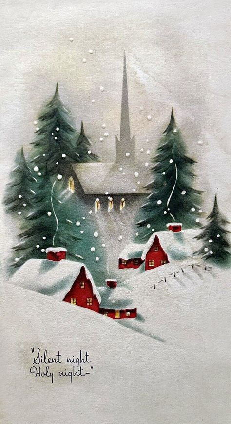 Bells Christmas, Christmas Illustrations, Vintage Christmas Images, Winter Watercolor, Christmas Card Art, Christmas Memories, Watercolor Christmas Cards, Christmas Greeting Card, Christmas Drawing