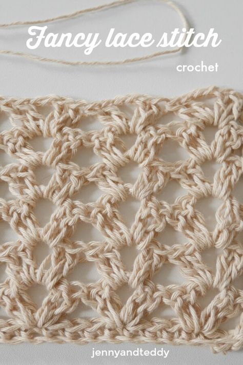 Lace Stitch Crochet, Pola Jaring, Beginner Crochet Tutorial, Start Knitting, Crochet Lace Pattern, Easy Stitch, Stitch Crochet, Beginners Knitting, Crochet Cardigan Pattern