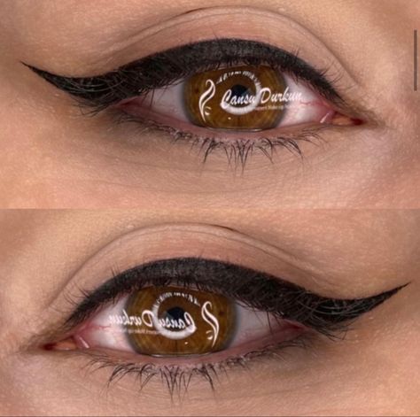 Permanent Eyeliner Tattoo Ideas, Permanent Winged Eyeliner, Permanent Eyeliner Styles, Tattooed Eyeliner, Microbladed Eyebrows, Phibrows Microblading, Tattoo Eyeliner, Permanent Makeup Eyeliner, Eyeliner Shapes