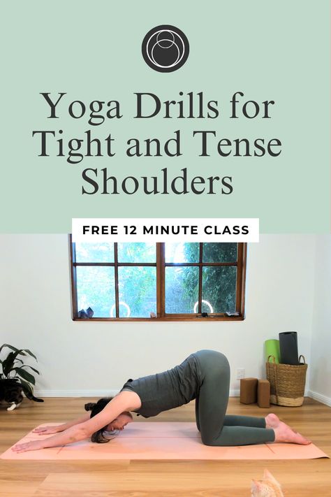 Yoga drills for tight and tense shoulders! There are some yoga poses that rely heavily on relaxed and open shoulders to do them effectively, but the poses can be tricky to do if your shoulders are feeling super tense and tight. Try these shoulder yoga drills – a series of 6 exercises, to help you lengthen the muscle fibres of your shoulders and ease built up tension and stress in the upper body. This will do wonders for your Heart and Throat Chakra too! 

Enjoy these drills! Yoga Drills, Shoulder Yoga, Tense Shoulders, Balanced Mind, Free Yoga, Yoga Classes, Throat Chakra, Yoga Class, Drills